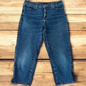 NYDJ Women’s Tummy Tuck Premium Blue Cropped Denim Size 14